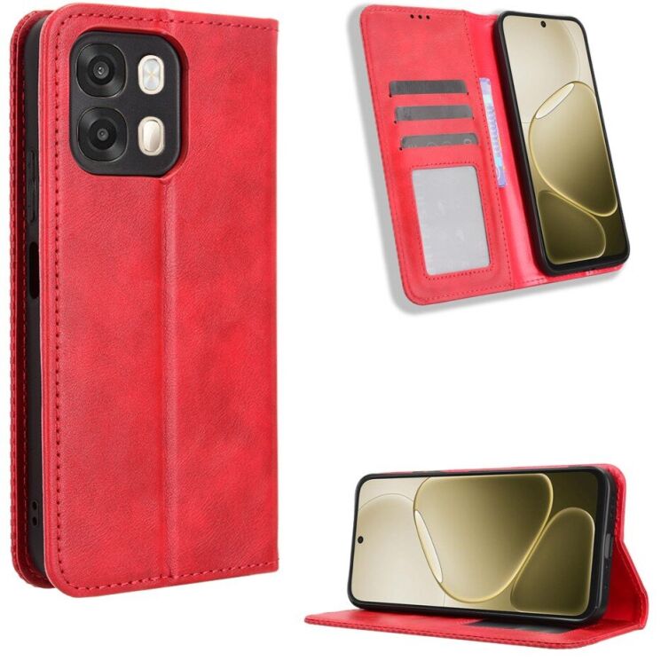 Чохол-книжка Deexe Retro Style для OPPO A6s / A6 - Red: фото 2 з 19