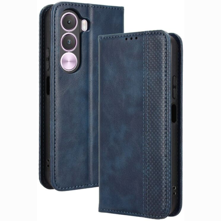 Чехол-книжка Deexe Retro Style для Realme C100i - Blue: фото 1 из 19