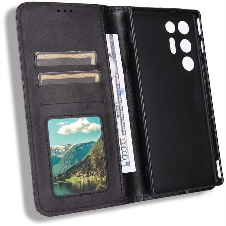 Чехол-книжка Deexe Retro Style для ZTE Nubia Red Magic 11 Air - Black (423104B) Чехол-книжка Deexe Retro Style для ZTE Nubia Red Magic 11 Air - Black: фото 5 из 19