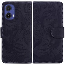 Чехол-книжка Deexe Tiger для Motorola Moto G85 - Black: фото 1 из 7