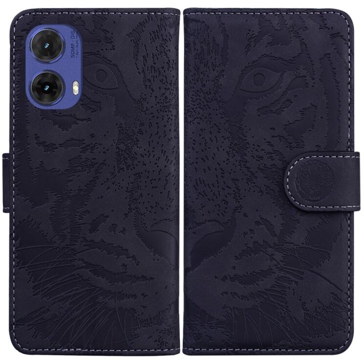Чехол-книжка Deexe Tiger для Motorola Moto G85 - Black: фото 1 из 7