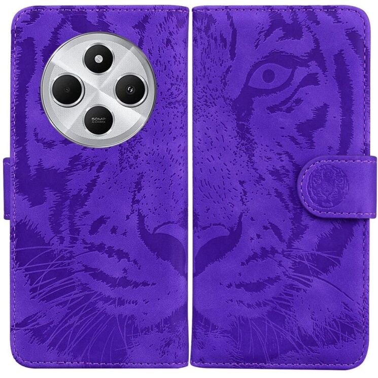 Чехол-книжка Deexe Tiger для Xiaomi Redmi 14C / Redmi A4 5G / Poco C75 - Purple: фото 1 из 7