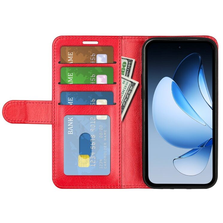 Чехол-книжка Deexe Wallet Style для OPPO Reno 13 5G - Red: фото 2 из 7