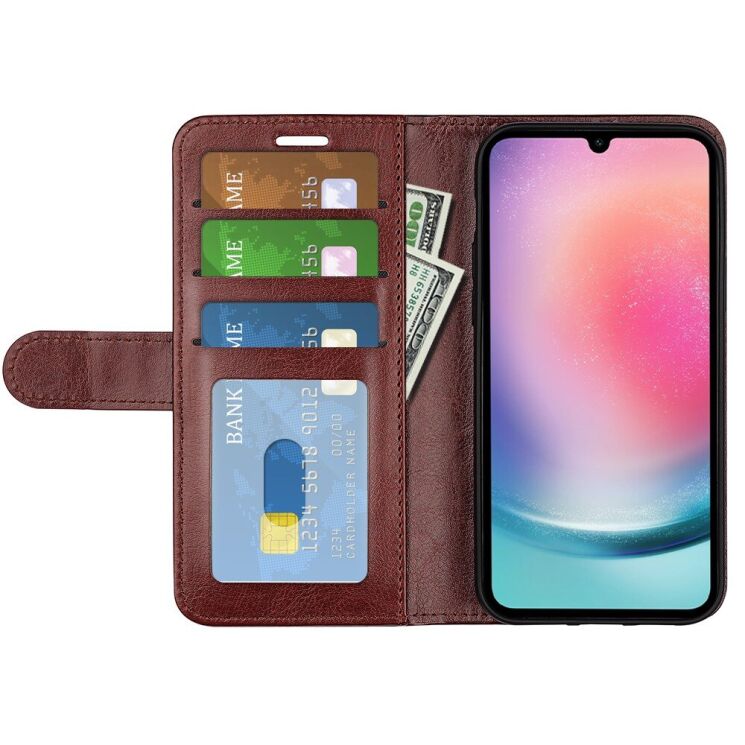 Чохол-книжка Deexe Wallet Style для Samsung Galaxy A16 (A165) - Brown: фото 2 з 10