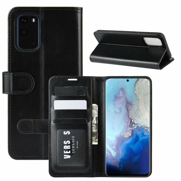 Чехол-книжка Deexe Wallet Style для Samsung Galaxy S20 (G980) - Black: фото 8 из 8