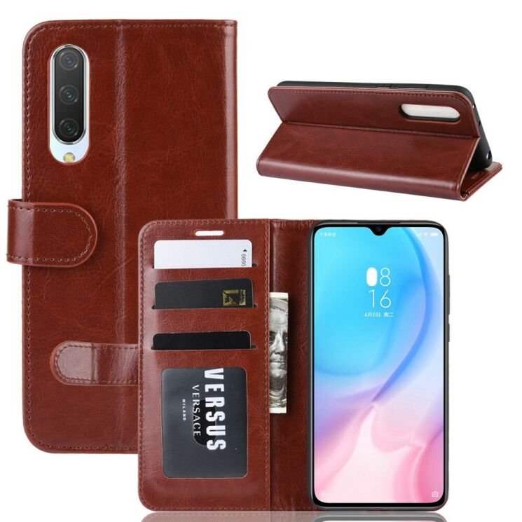 Класичний чохол-книжка Deexe Wallet Style для Xiaomi Mi CC9 / Mi 9 Lite - Brown: фото 8 з 8
