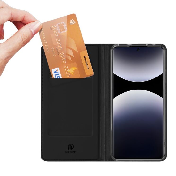 Чехол-книжка DUX DUCIS Skin Pro для Xiaomi Redmi Note 14 Pro - Black: фото 2 из 9