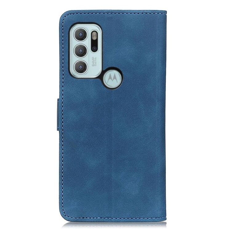 Чехол-книжка KHAZNEH Retro Wallet для Motorola Moto G60s - Blue: фото 3 из 8