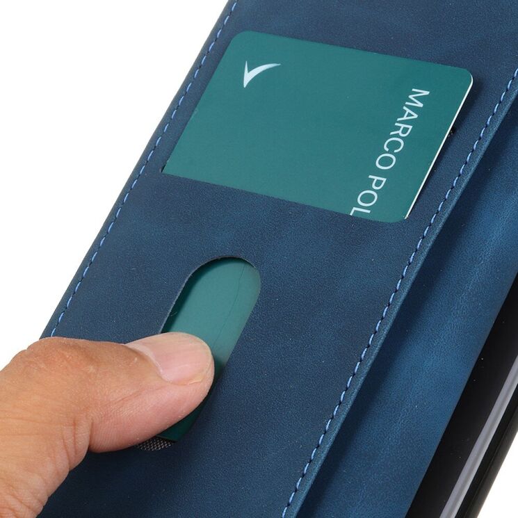 Чехол-книжка KHAZNEH Retro Wallet для Samsung Galaxy S25 Edge (S937) - Blue: фото 7 из 8