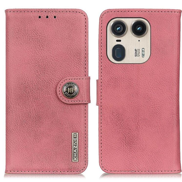 Чохол-книжка KHAZNEH Wallet Cover для Motorola Edge 50 Ultra - Pink: фото 1 з 8