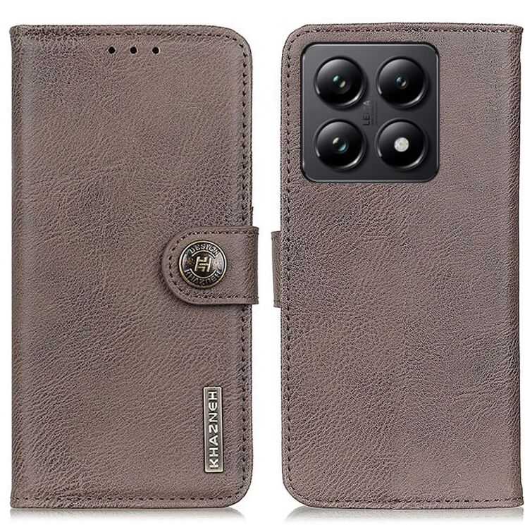 Чохол-книжка KHAZNEH Wallet Cover для Xiaomi 14T - Khaki: фото 1 з 8