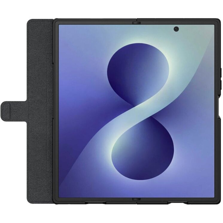 Чехол-книжка NILLKIN Qin Prop Silicone Leather Case для Samsung Galaxy Fold 8 Ultra - Black: фото 2 из 17