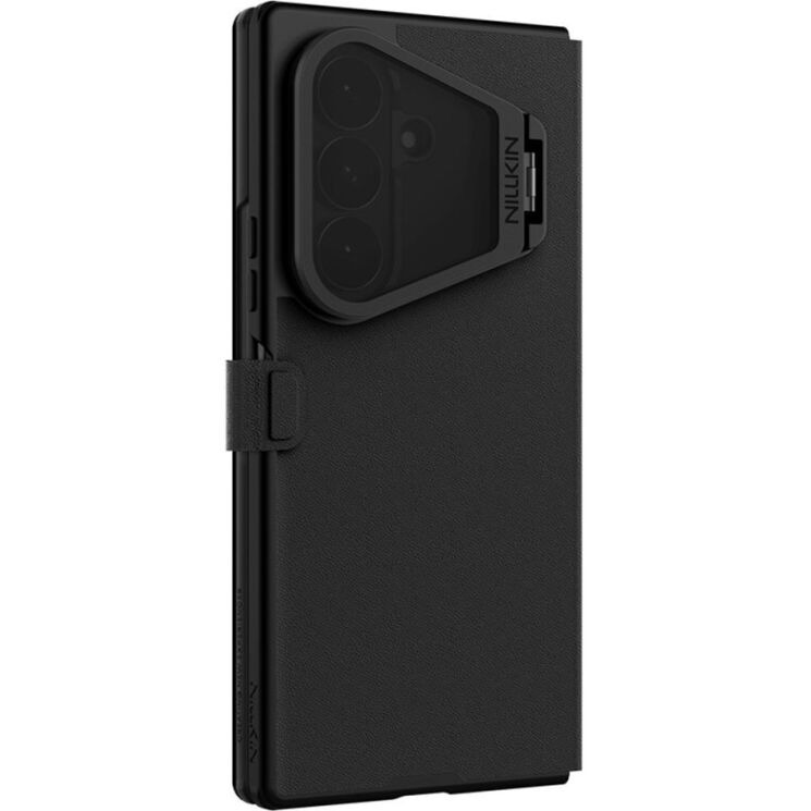 Чехол-книжка NILLKIN Qin Prop Silicone Leather Case для Samsung Galaxy Fold 8 Ultra - Black: фото 5 из 17