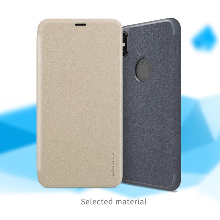 Чехол-книжка NILLKIN Sparkle Series для iPhone Xs Max - Rose: фото 7 из 15