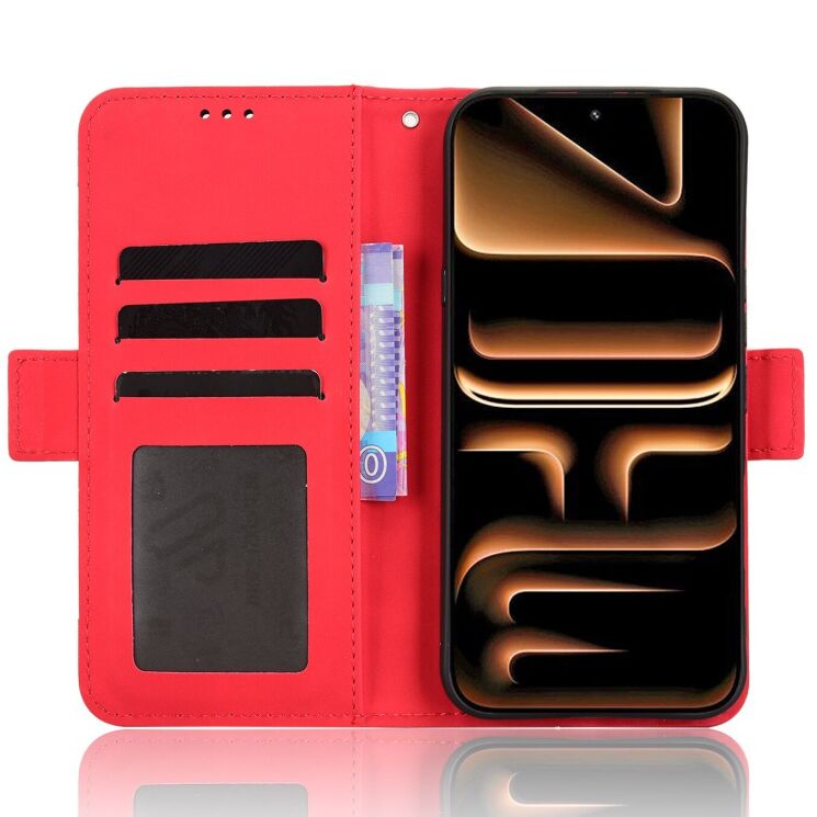 Чехол-книжка с карманами Deexe Wallet Stand для Infinix Note 60 / 60 Pro - Red (409301R) Чехол-книжка с карманами Deexe Wallet Stand для Infinix Note 60 / 60 Pro - Red: фото 5 из 15