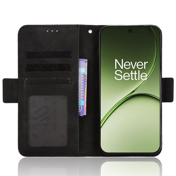 Чохол-книжка з кишеньками Deexe Wallet Stand для OnePlus 15T - Black: фото 5 з 15
