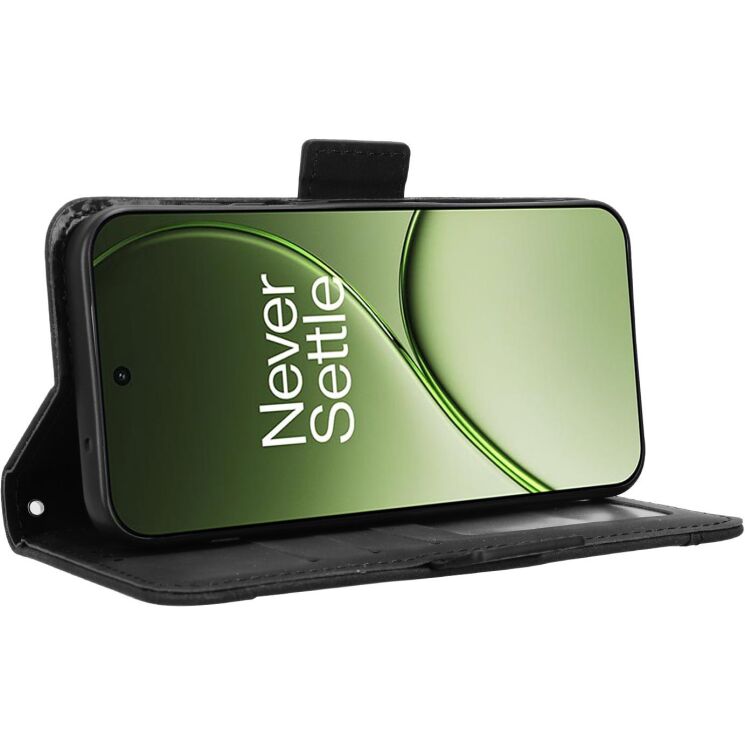 Чохол-книжка з кишеньками Deexe Wallet Stand для OnePlus 15T - Black: фото 6 з 15