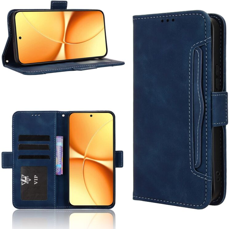 Чохол-книжка з кишеньками Deexe Wallet Stand для Xiaomi Poco X8 Pro Max - Blue: фото 8 з 17