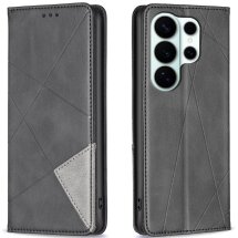 Чехол-книжка с карманами UniCase Geometric Pattern для Samsung Galaxy S26 Ultra - Black: фото 1 из 10