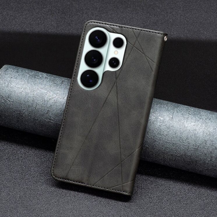 Чехол-книжка с карманами UniCase Geometric Pattern для Samsung Galaxy S26 Ultra - Black: фото 7 из 10