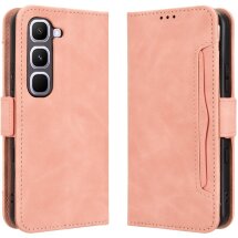 Чохол-книжка з кишеньками Deexe Wallet Stand для Infinix Hot 70 Pro - Pink: фото 1 з 15