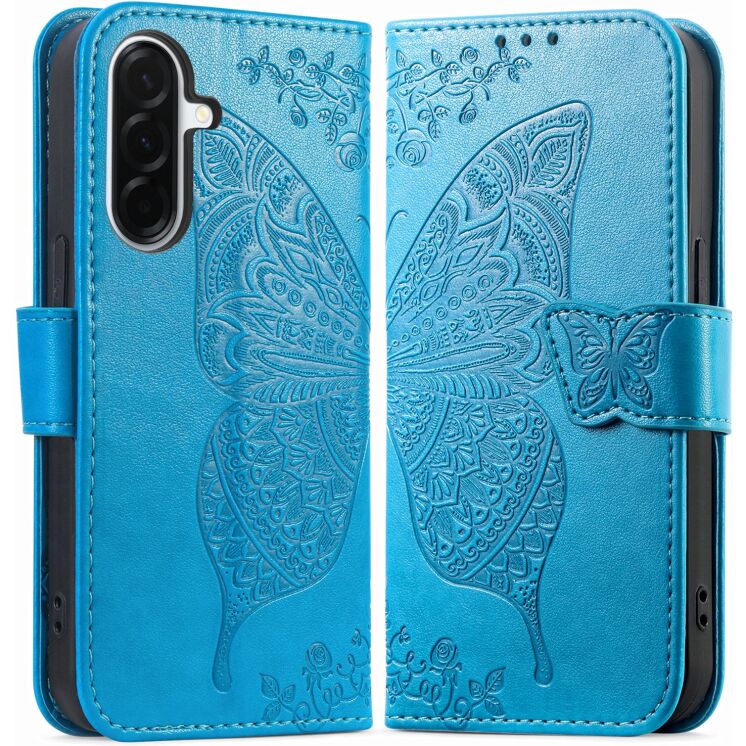 Чехол-книжка с рисунком UniCase Butterfly Pattern для Samsung Galaxy A27 (A276) - Blue (408671L) Чехол-книжка с рисунком UniCase Butterfly Pattern для Samsung Galaxy A27 (A276) - Blue: фото 5 из 8