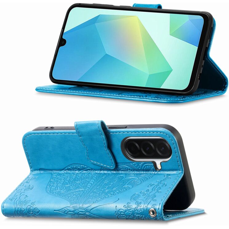 Чехол-книжка с рисунком UniCase Butterfly Pattern для Samsung Galaxy A27 (A276) - Blue (408671L) Чехол-книжка с рисунком UniCase Butterfly Pattern для Samsung Galaxy A27 (A276) - Blue: фото 4 из 8