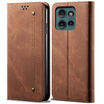 Чехол-книжка UniCase Jeans Wallet для Motorola Edge 50 - Coffee: фото 1 из 6