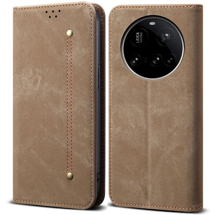 Чехол-книжка UniCase Jeans Wallet для Xiaomi 15 Ultra - Khaki: фото 1 из 6