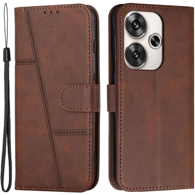 Чохол-книжка UniCase Jet Cover для Xiaomi Poco F6 - Brown: фото 1 з 10