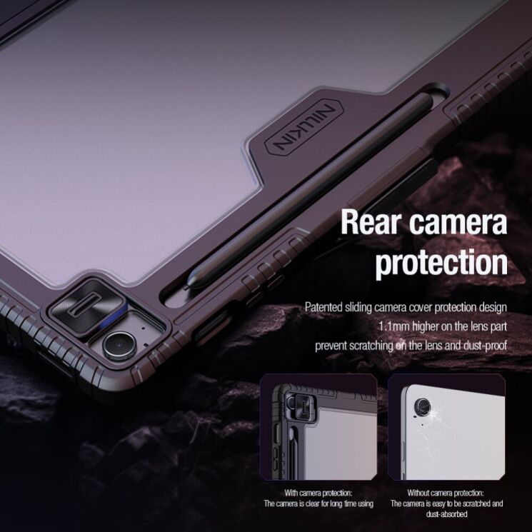 Чехол NILLKIN Bumper Leather Case Pro для Samsung Galaxy Tab S10 FE Plus - Black: фото 10 из 19