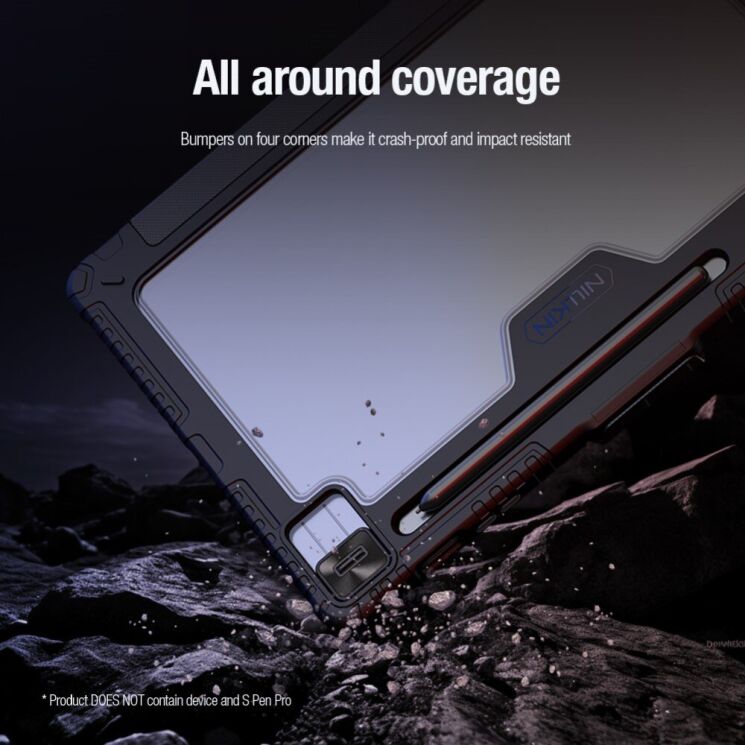 Чехол NILLKIN Bumper Leather Case Pro для Samsung Galaxy Tab S10 FE Plus - Black: фото 14 из 19