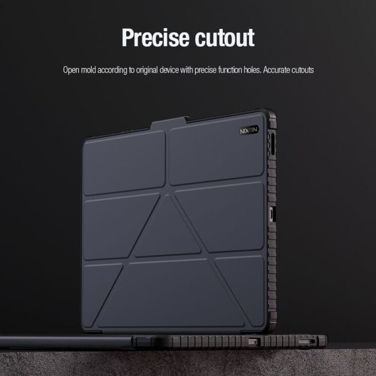 Чехол NILLKIN Bumper Leather Case Pro для Samsung Galaxy Tab S10 FE Plus - Black: фото 18 из 19