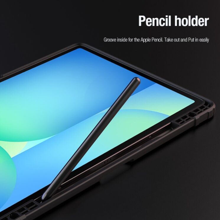 Чехол NILLKIN Bumper Leather Case Pro для Samsung Galaxy Tab S10 FE Plus - Black: фото 17 из 19