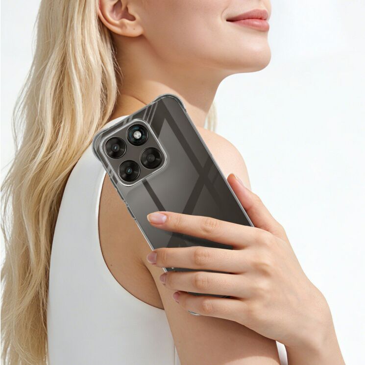 Чохол з посиленими кутами IMAK Airbag MAX Case для Motorola Moto G77 - Transparent: фото 9 з 10