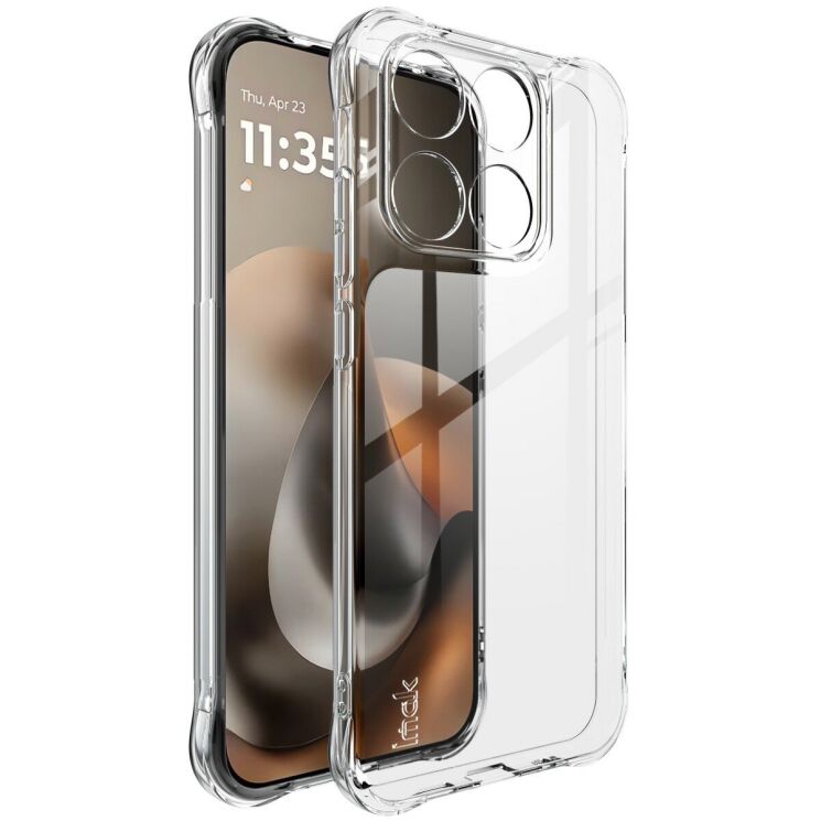 Чохол з посиленими кутами IMAK Airbag MAX Case для Motorola Moto G77 - Transparent: фото 1 з 10
