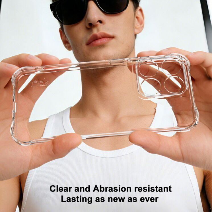 Чохол з посиленими кутами IMAK Airbag MAX Case для Motorola Moto G77 - Transparent: фото 4 з 10