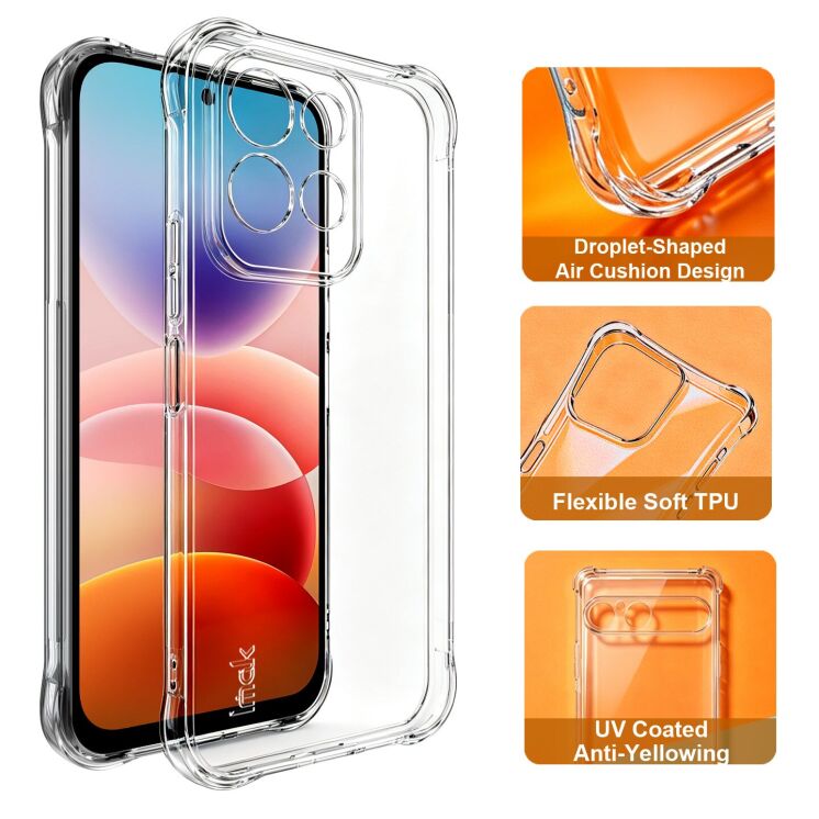 Чехол с усиленными углами IMAK Airbag MAX Case для Xiaomi Redmi 17 - Transparent: фото 2 из 9