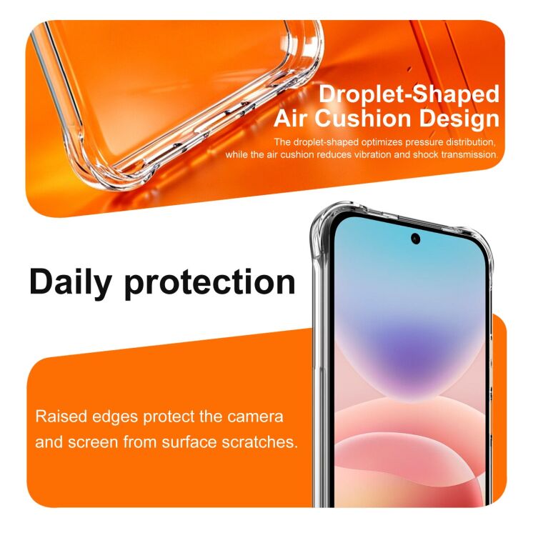 Чехол с усиленными углами IMAK Airbag MAX Case для Xiaomi Redmi 17 - Transparent: фото 7 из 9