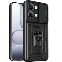 Чехол с защитой камеры Deexe Armor Shield для Xiaomi Poco X8 Pro Max - Black: фото 1 из 9
