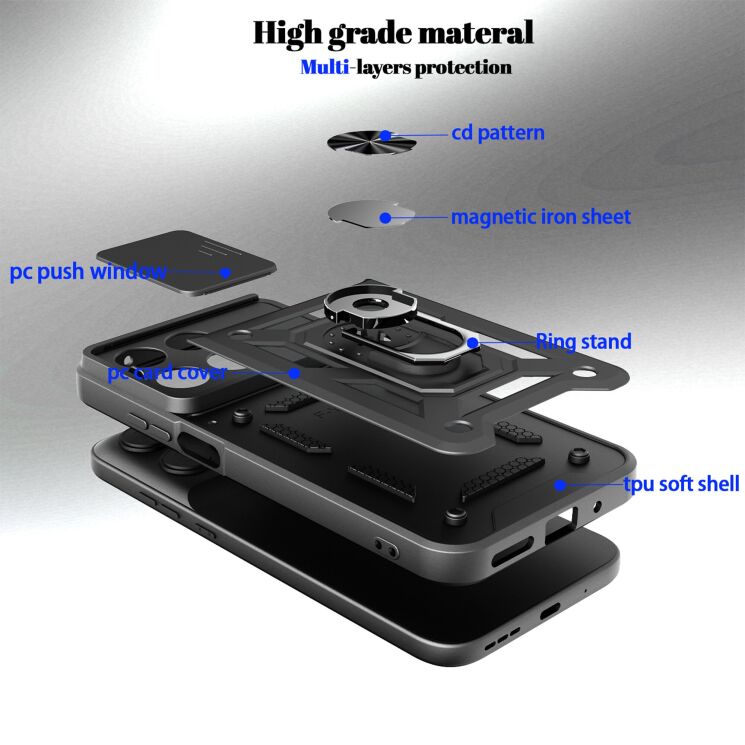 Чехол с защитой камеры Deexe Armor Shield для Xiaomi Poco X8 Pro Max - Green: фото 8 из 9