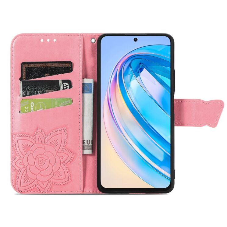 Чехол UniCase Butterfly Pattern для Honor X6a - Pink: фото 2 из 6
