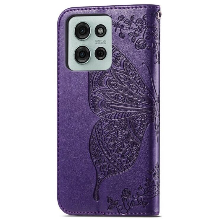 Чехол UniCase Butterfly Pattern для Motorola Moto G75 - Dark Purple: фото 6 из 10