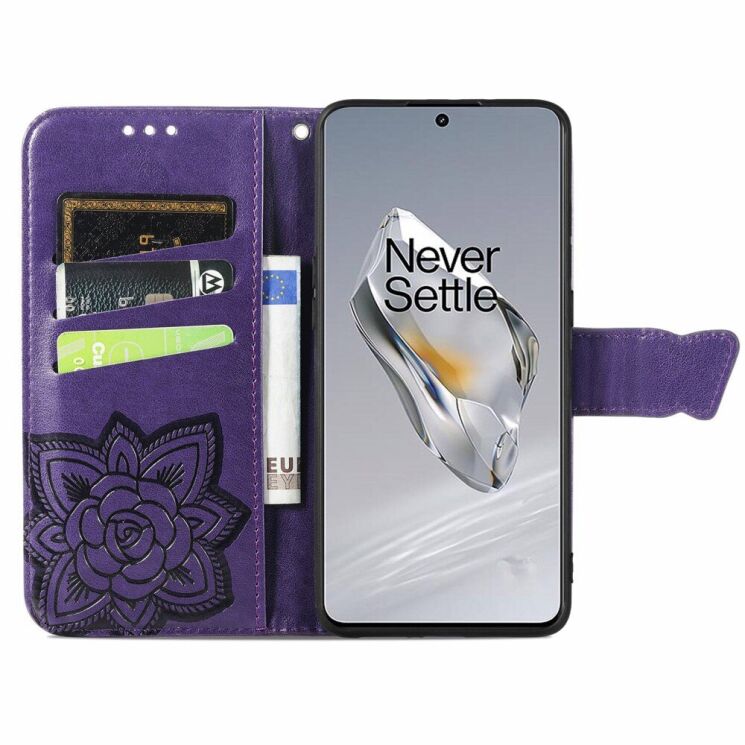Чехол UniCase Butterfly Pattern для OnePlus 12 - Dark Purple: фото 2 из 8