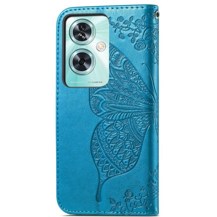 Чехол UniCase Butterfly Pattern для OnePlus Nord N30 SE - Blue: фото 5 из 8