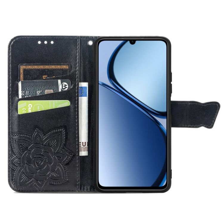 Чехол UniCase Butterfly Pattern для Realme C63 / C61 / Note 60x - Black: фото 2 из 9