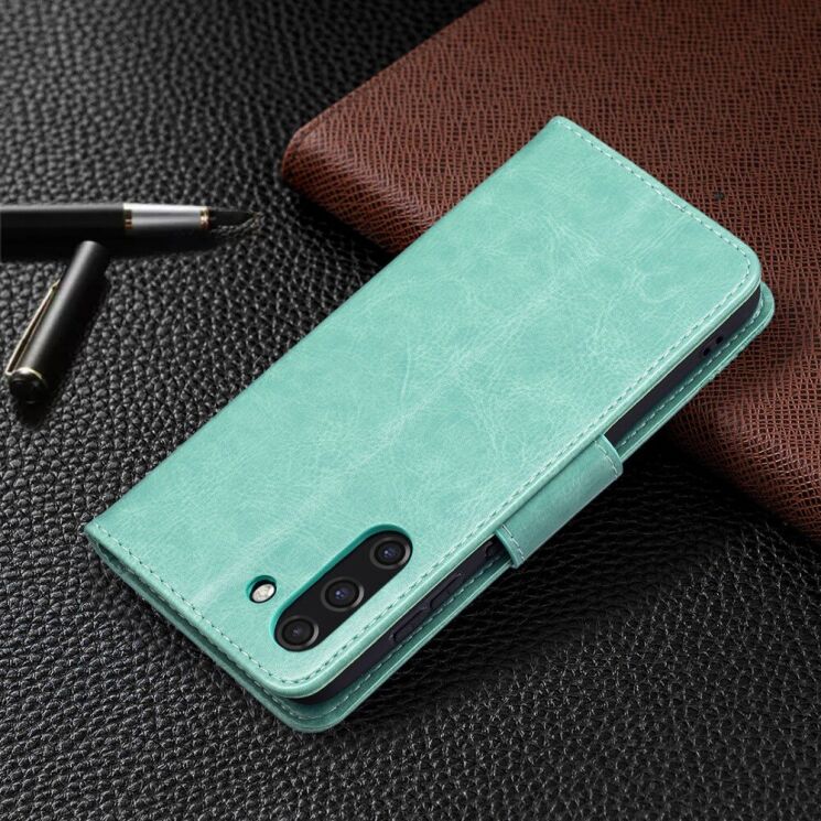 Чехол UniCase Butterfly Pattern для Samsung Galaxy S21 FE (G990) - Green: фото 6 из 10