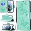 Чехол UniCase Butterfly Pattern для Samsung Galaxy S21 FE (G990) - Green (230621G)