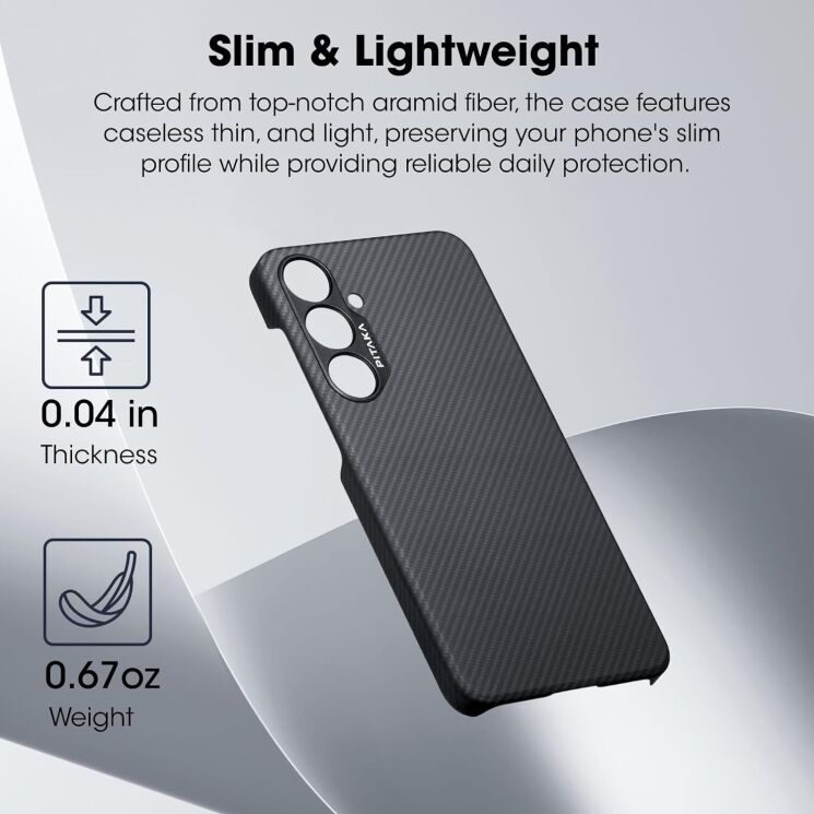Чехол Pitaka StarPeak MagEZ Case 4 для Samsung Galaxy S24 (S921) KS2401 - Black / Grey: фото 11 из 14