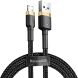 Кабель Baseus Cafule USB to Lightning (2.4A, 1m) CALKLF-BV1 - Black / Gold (895926BF). Фото 1 из 18